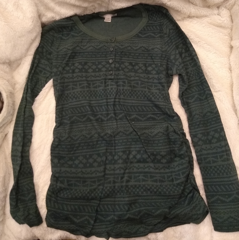 Motherhood maternity long sleeve shirt sz m